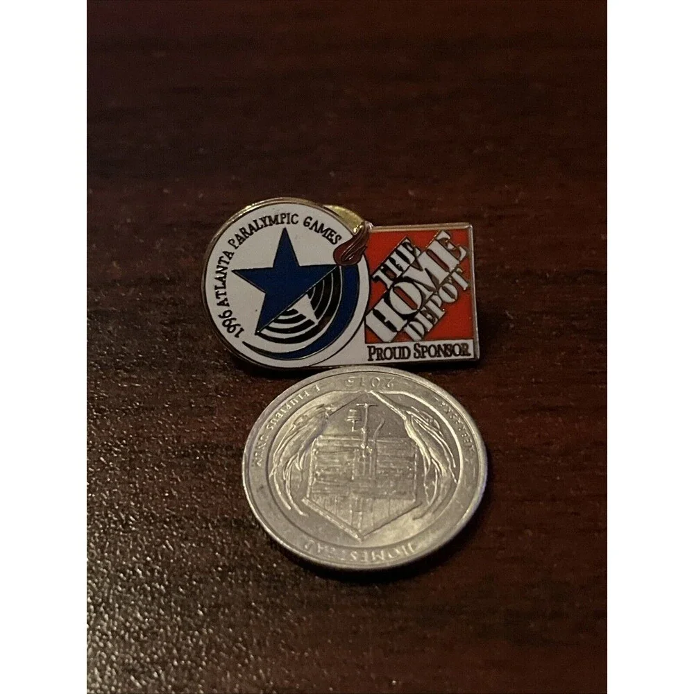 1996 Atlanta Paralympic Games The Home Depot Proud Sponsor‎ Lapel Hat Pin